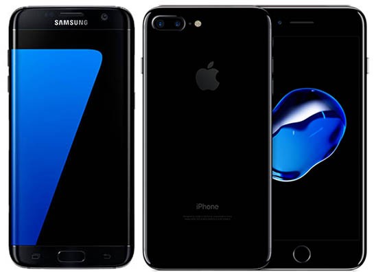 Samsung Galaxy S7 edge и iPhone 7 Plus