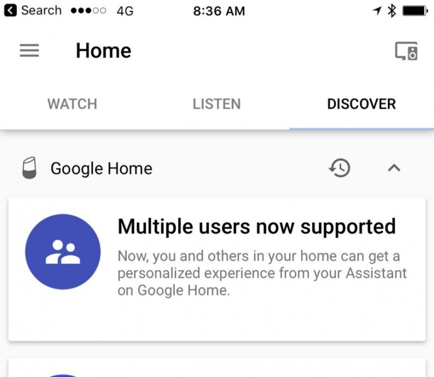 Колонка Google Home получила поддержку нескольких пользователей