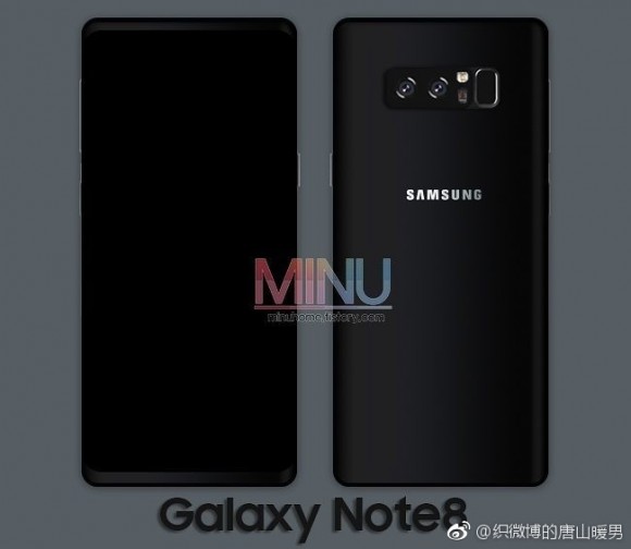 Samsung Galaxy Note 8 показался на фото и рендере