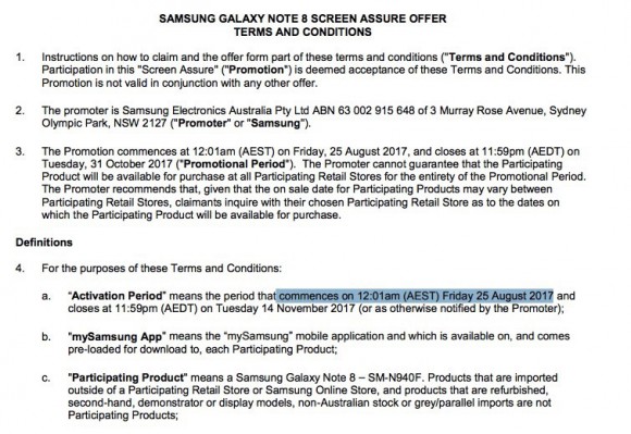 Samsung рассекретила дату открытия предзаказов на Galaxy Note 8