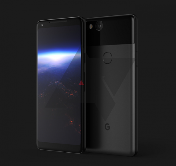 Безрамочный Google Pixel XL 2 показался на рендере