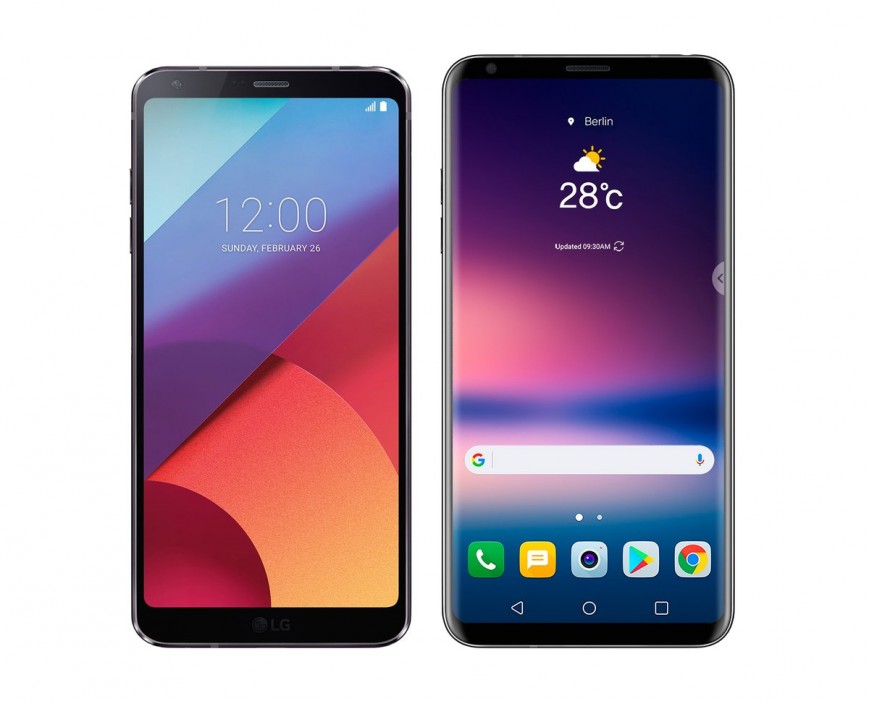 LG V30 и G6 сравнили на рендере