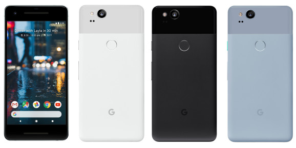 Google Pixel 2 и Pixel 2 XL показались на пресс-рендерах