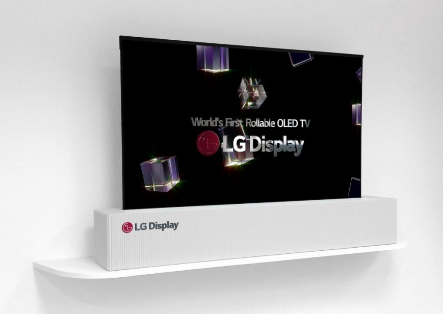 LG показала сворачивающийся в рулон 65-дюймовый OLED-дисплей