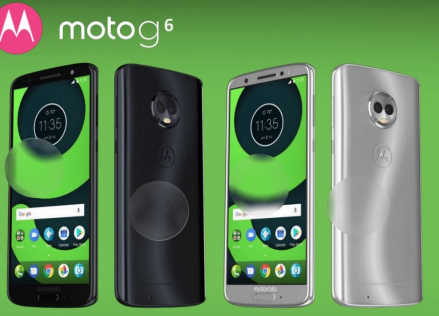 Безрамочные смартфоны Moto G6, Moto G6 Plus и Moto G6 Play показались на рендере