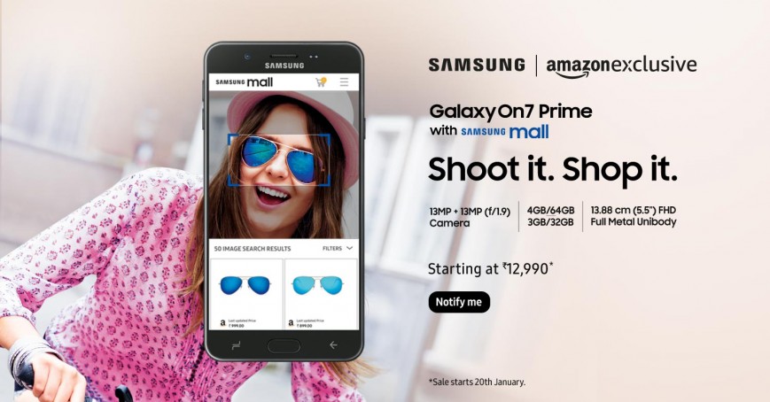 Смартфон Samsung Galaxy On7 Prime представлен официально