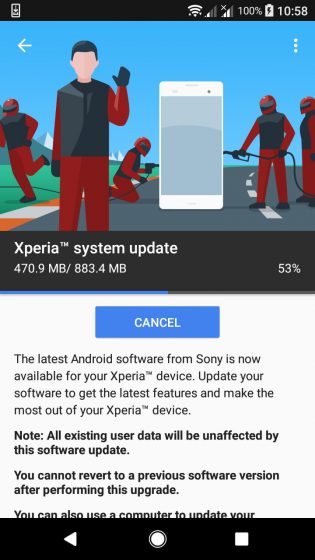 Sony Xperia XA1, XA1 Plus и XA1 Ultra начали обновляться до Android 8.0 Oreo