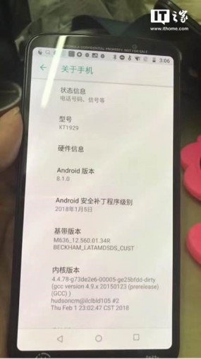 Безрамочный смартфон Moto Z3 Play показался на живых фото