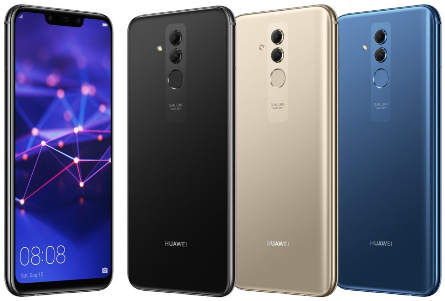 Смартфон Huawei Mate 20 Lite показался во всех цветах