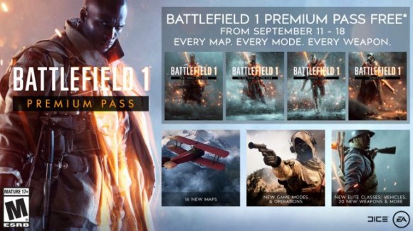 Electronic Arts раздаст бесплатный Premium Pass для Battlefield 1
