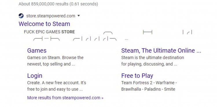 Steam случайно обругал своего главного конкурента