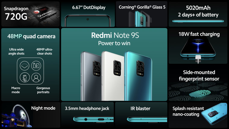 Xiaomi представила глобальную версию недорогого камерофона Redmi Note 9 Pro