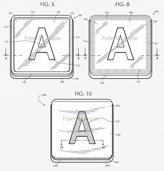 Apple запатентовала специальные прозрачные колпачки для улучшения подсветки клавиш ноутбуков