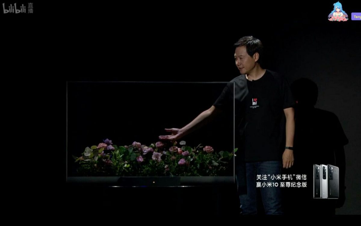 Xiaomi представила «прозрачный» телевизор