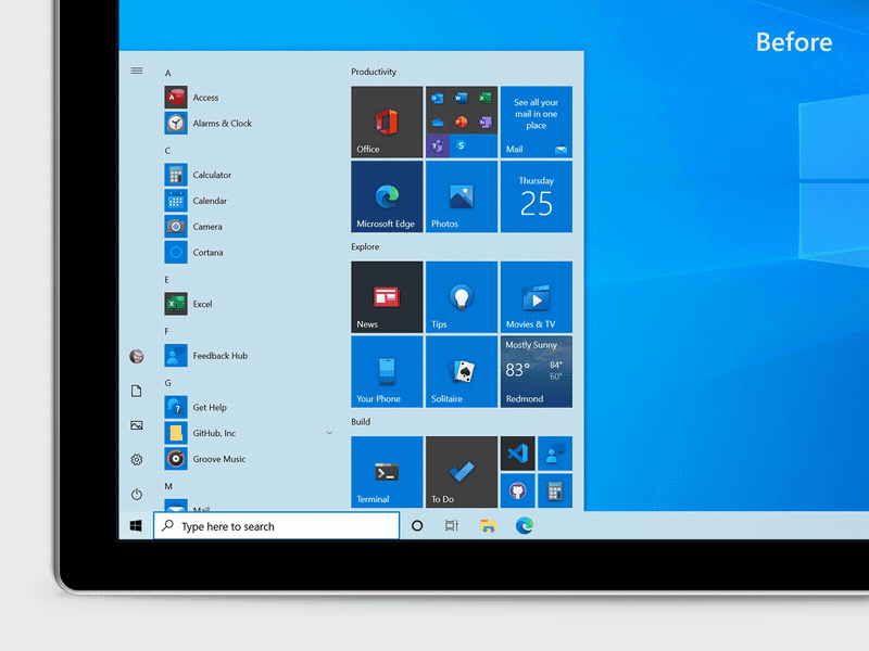 Windows 10 сменила иконки и дизайн меню “Пуск” в последнем обновлении