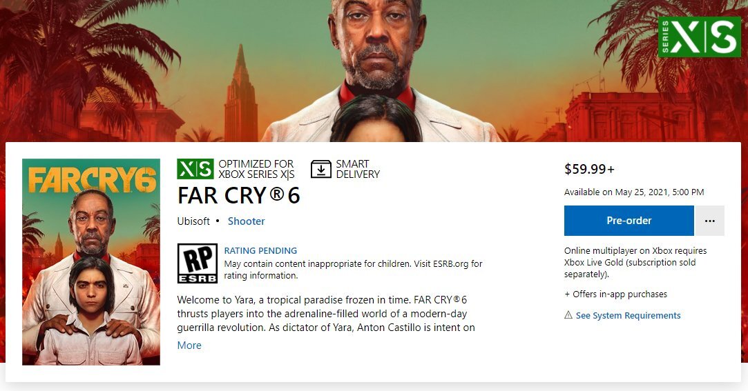 Названа новая дата релиза Far Cry 6
