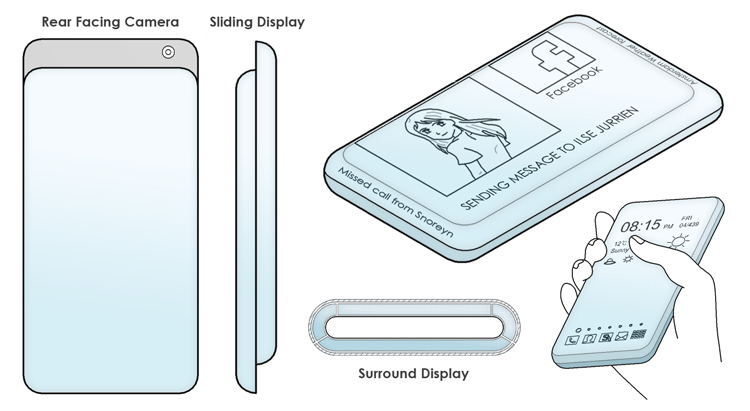 Samsung изобрела смартфон-слайдер с экраном на всех сторонах