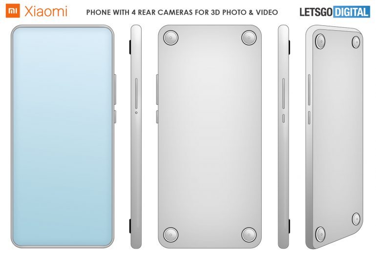 Xiaomi изобрела смартфон с четырьмя камерами по углам корпуса