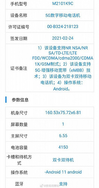 Xiaomi может выпустить самый тонкий 5G смартфон