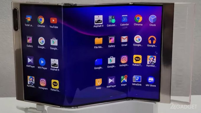 Samsung демонстрирует прототип Galaxy Fold со складывающимся дважды экраном (2 видео)