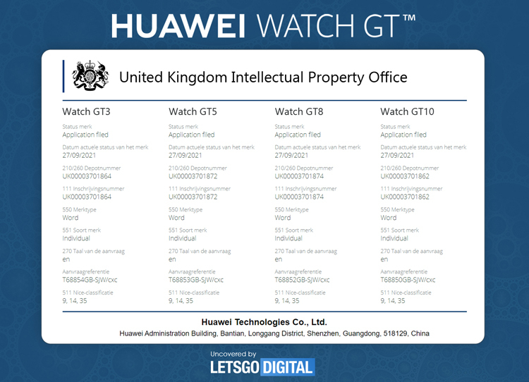 Sony хочет запретить Huawei называть свои часы Watch GT