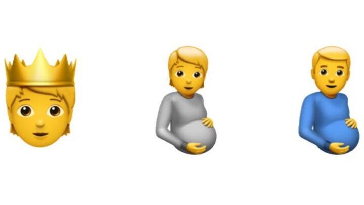 В iPhone добавили смайлики с беременным мужчиной