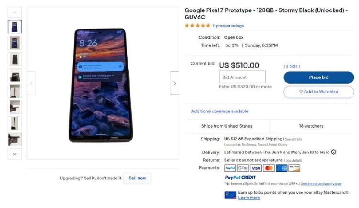 Никогда такого не было и вот опять: Google Pixel 7 нашли в продаже на eBay за несколько месяцев до анонса