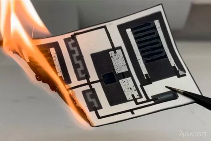 Представлена бумажная микросхема для одноразовой техники